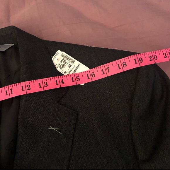 NEW，Jos. A. Bank Charcoal 44 Reg Complete 2pc Suit 39W Pants - Picture 14 of 16